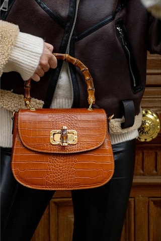 Leren Handtas Elia  - Bruin