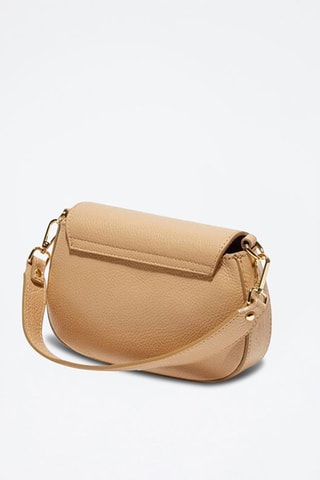 Leren Schoudertas Mia   - Beige