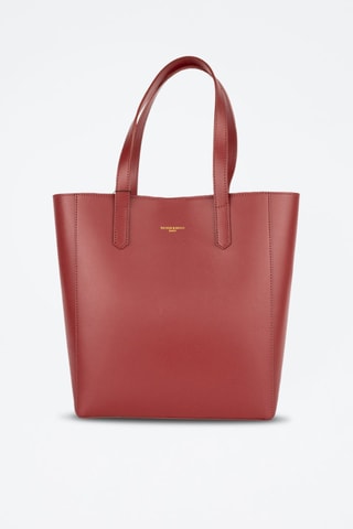 Leren Shopper Bold   - Rood