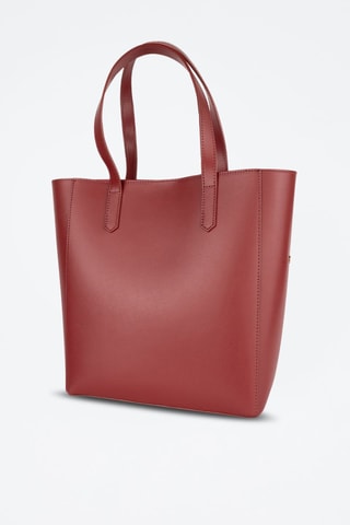 Leren Shopper Bold   - Rood