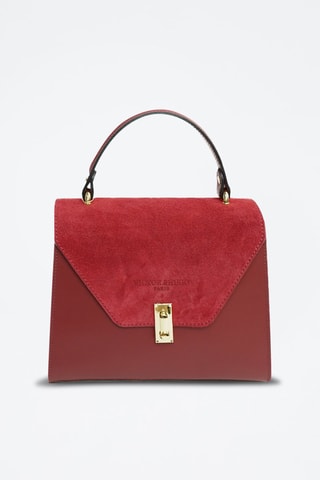 Leren Handtas Shak   - Rood en goudkleurig