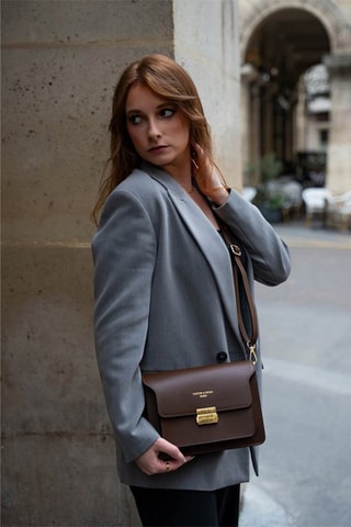 Leren Schoudertas Chanon   - Bruin