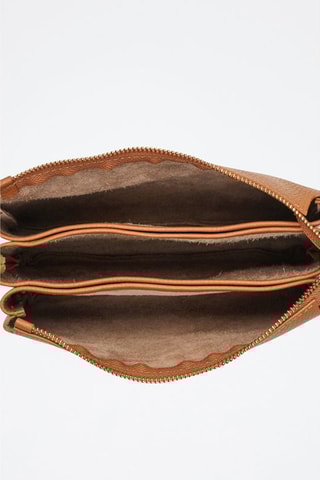 Leren Schoudertas Perla  - Bruin