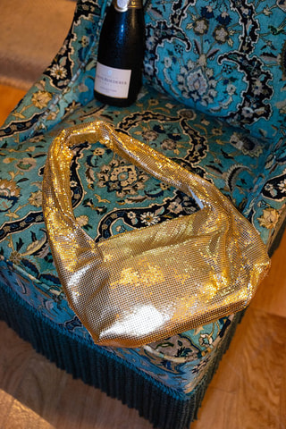 Glinsterend Trendy Handtas Vika - Goudkleurig