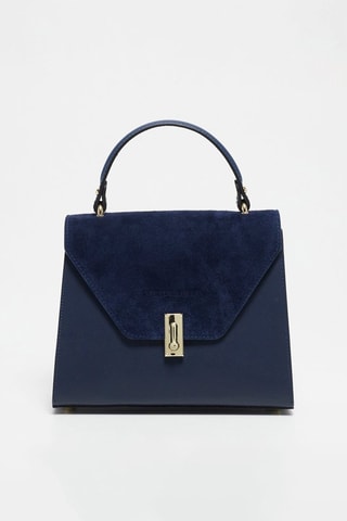 Leren Handtas Shak   - Blauw