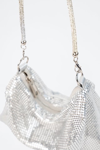 Glinsterende Trendy Handtas Sima - Zilverkleurig