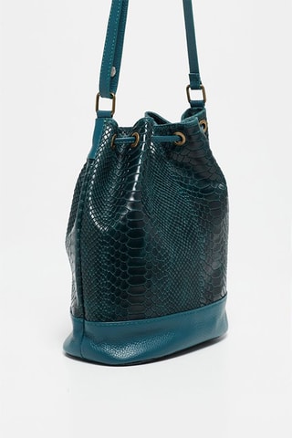 Leren Buideltas Cerise  - Groen