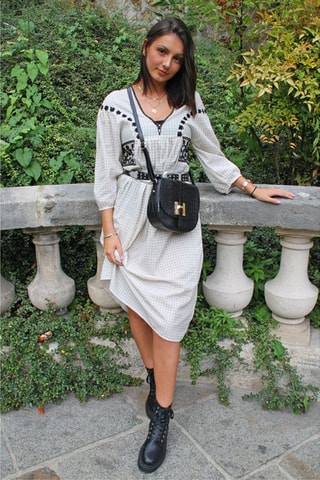 Leren Schoudertas Jara   - Zwart