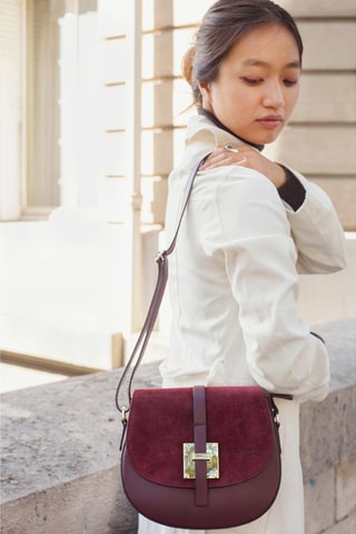 Leren Schoudertas Jara  - Rood