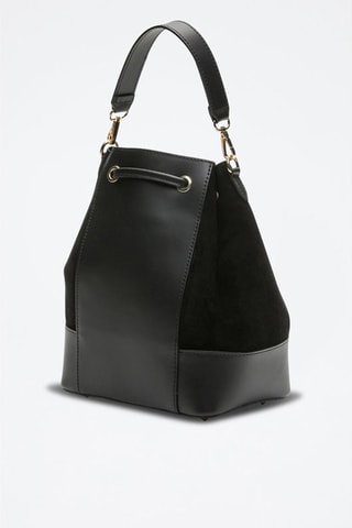 Leren Buideltas Livy  - Zwart