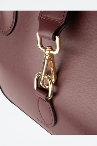 Leren Schouderhandtas Beryn   - Rood en goudkleurig