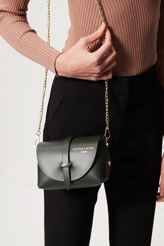 Leren Schoudertas Zephyr  - Groen