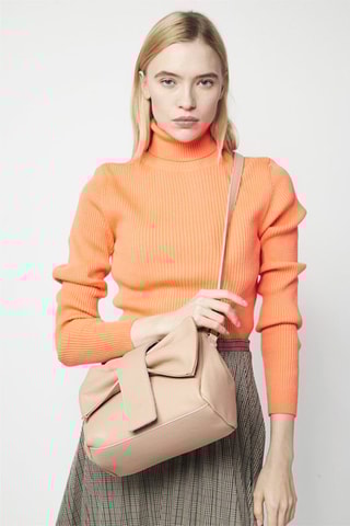 Borsa a mano in pelle Alix - Nude