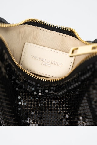 Glinsterende Trendy Handtas Sima - Zwart