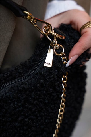 Leren Trendy Handtas Gini - Zwart - Zwart