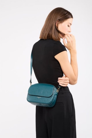 Leren Schoudertas Satana Pauwblauw - Blauw