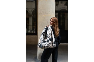 Wollen Handtas Abba - Beige en wit