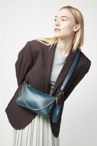 Leren Schoudertas Hine - Blauw