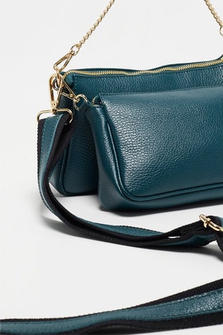 Leren Schoudertas Hine - Blauw