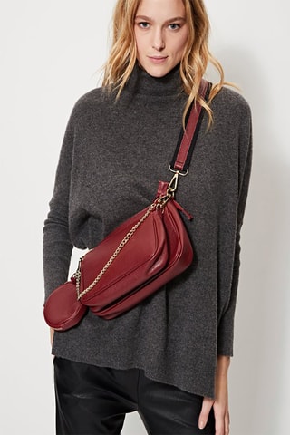 Leren Schoudertas Hine  - Rood