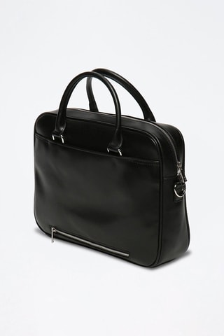 Leren Aktetas Niccolo Box - Zwart