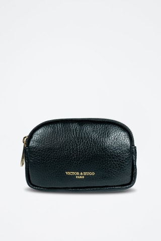 Leren Portemonnee Gema   - Zwart