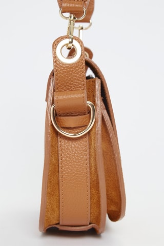 Leren Schouderhandtas Eolia   - Bruin