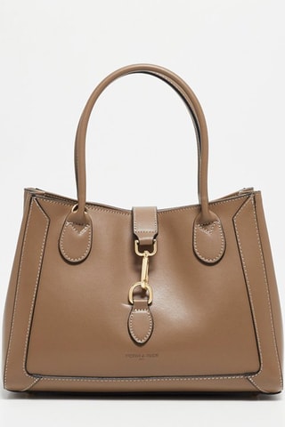 Leren Schoudertas Beryn  - Bruin