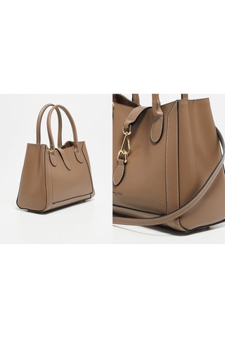 Leren Schoudertas Beryn  - Bruin