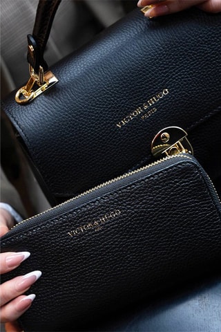 Leren Portefeuille Selma   - Zwart