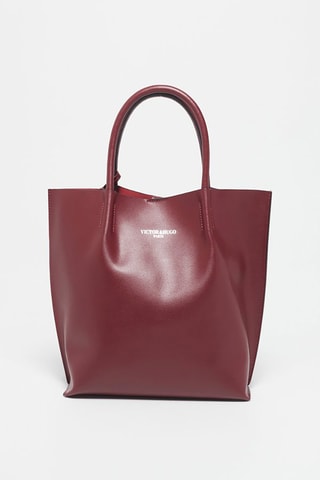 Leren Shopper Lava  - Rood