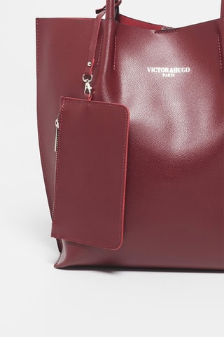 Leren Shopper Lava  - Rood