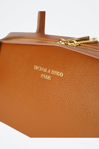 Leren Schouderhandtas Zhora   - Bruin