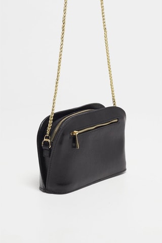 Leren Schoudertas Nora  - Zwart