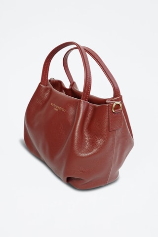 Leren Schoudertas Allegra   - Rood en goudkleurig