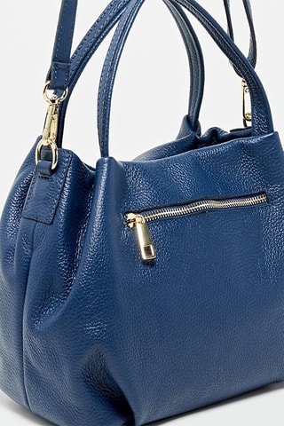 Leren Handtas Mao  - Blauw