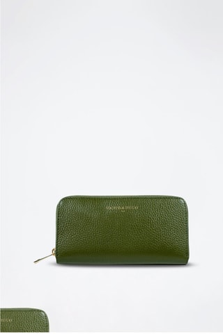Leren Portefeuille Selma   - Groen