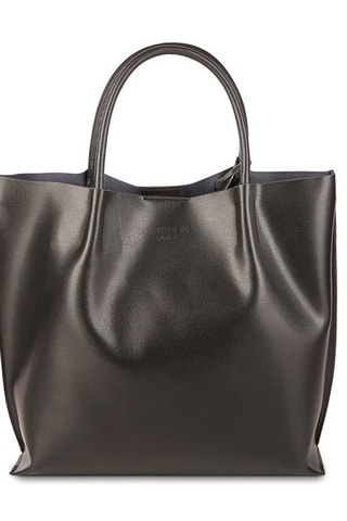 Leren Shopper Lava  - Zwart