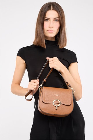 Leren Schoudertas Silvia  - Camel