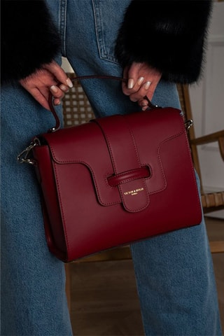 Leren Schoudertas Ariel   - Rood