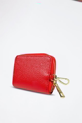 Leren Pasjeshouder Riley   - Rood