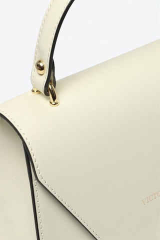 Leren Handtas Hugo  - Beige