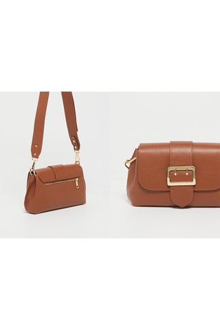 Leren Schoudertas Irine  - Bruin