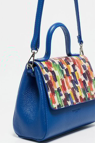 Leren Schoudertas Amalia  - Blauw