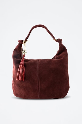 Nubuck Trendy Handtas Naia  - Bordeauxrood