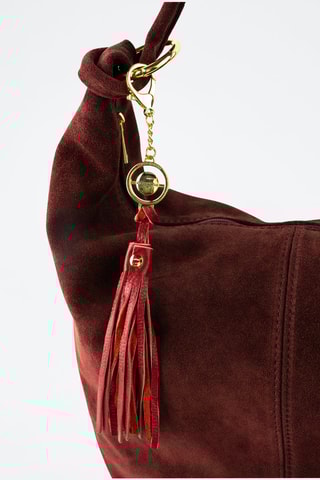 Nubuck Trendy Handtas Naia  - Bordeauxrood