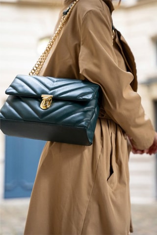 Leren Schoudertas Clea - Blauw