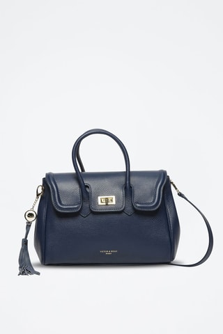 Leren Handtas Bagatelle - Marineblauw