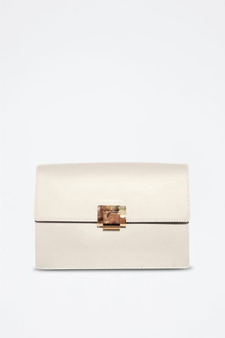 Leren Schoudertas Nikya    - Wit