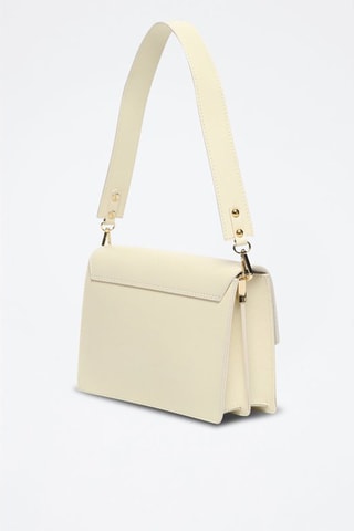 Leren Schoudertas Nikya    - Wit